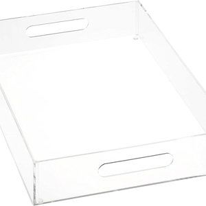 Acrylic Tray Clear With Built In Handles New
